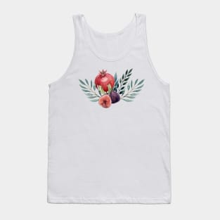 Autumn Floral and Fruit Tank Top